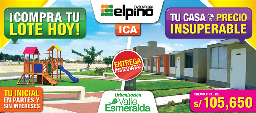 Lotes y Casas en Oferta - Ica, Urb. Valle Esperanza