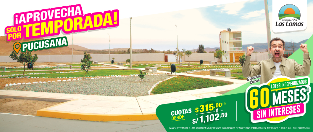 Las Lomas de Pucusana banner 60 meses