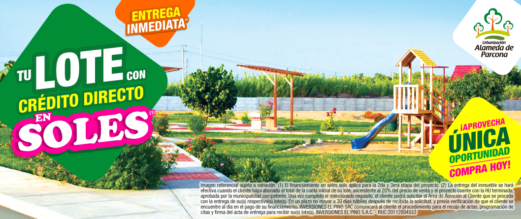 proyecto lotes unica oportunidad parcona
